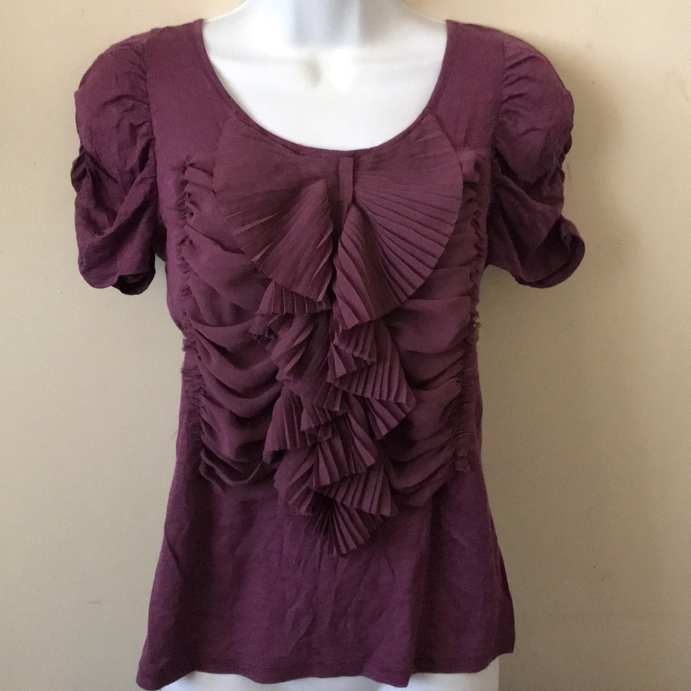 Elegant Anthropologie Deletta Ribbon Accent Top